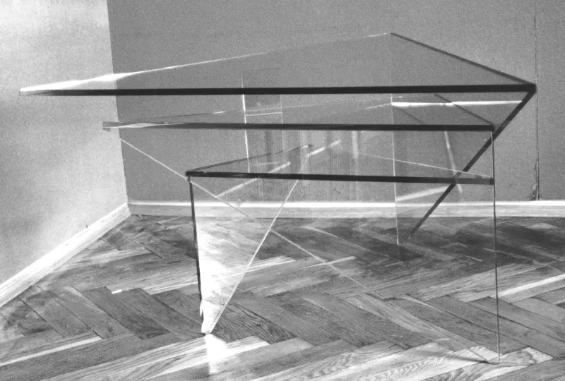 Projekt autorski drewnianej ławki z elementem, z rytmicznym elementem oparcia wyprofilowanym po łuku dla lepszej ergonomii siedzenia